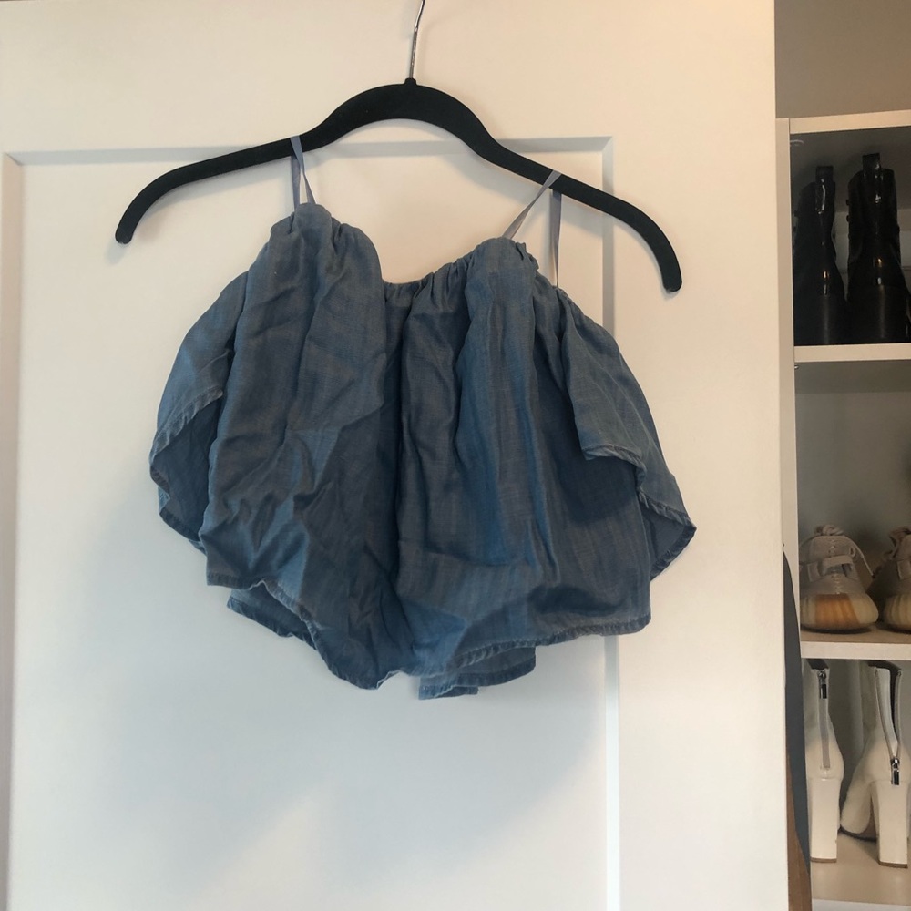 Guess off the shoulder crop top.
